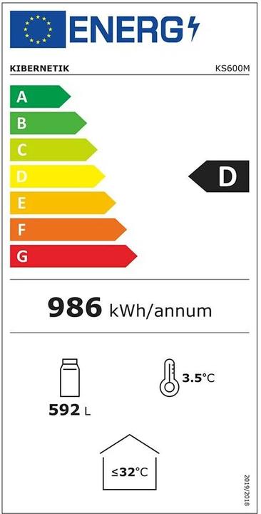 Etichetta energetica Kibernetik Ks600m (592 l)