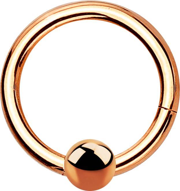 Star Piercing Micro Segmentring klappbar rosegold mit Kugel (Titan G23, ohne Messing)