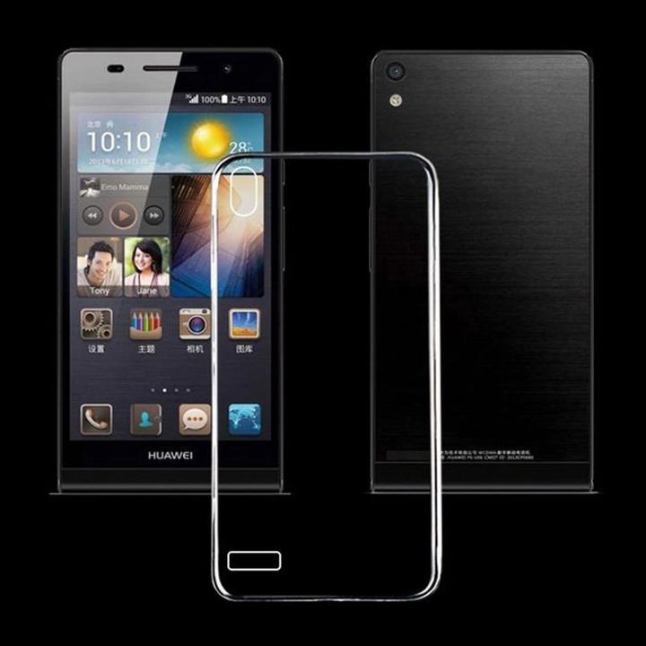Actual product image König Design Huawei Ascend P6 Sleeve Transparent Silicone Case Clear Mobile Phone Cover (Huawei Ascend P6)