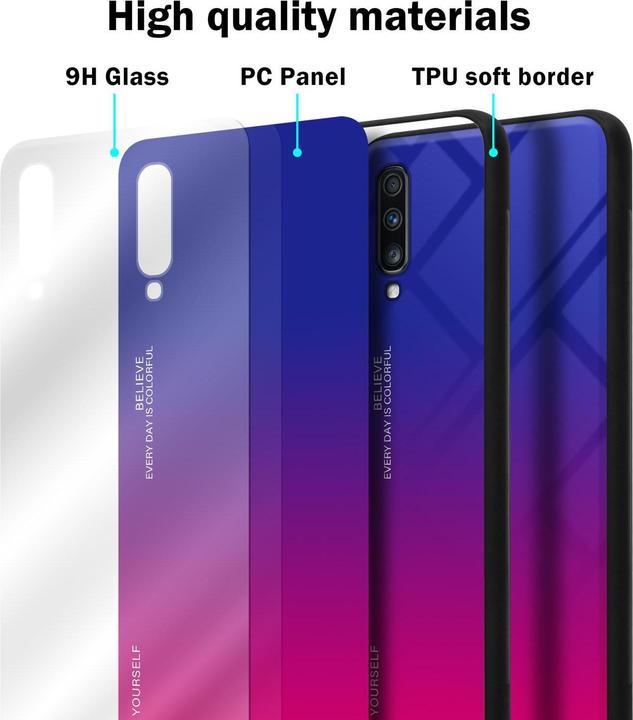 Produktbild Cadorabo TPU 2 Farben Glas Cover (Samsung Galaxy A70S, Samsung Galaxy A70)