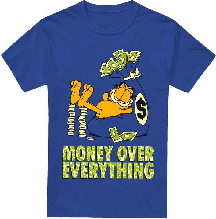 Actual product image Garfield Unisex Adult Money Is Everything T-Shirt (S)