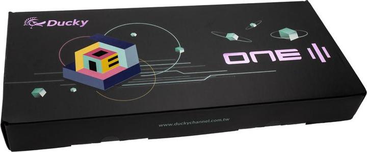 Produktbild Ducky One 3 Aura White TKL Gaming Tastatur, RGB LED - MX-Blue (DE, Kabelgebunden)