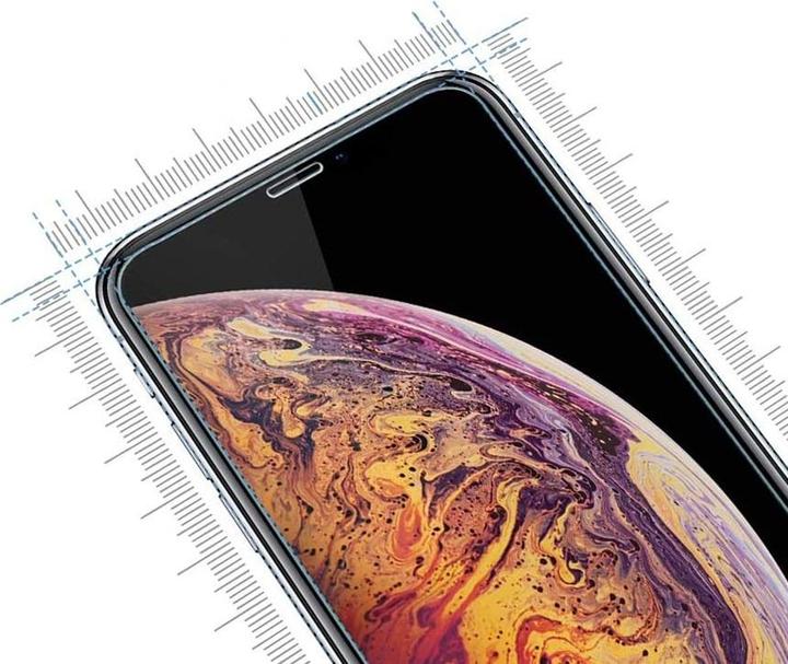 Immagine prodotto Apfelkiste - Panzer Glas Displayschutzfolie mit Montagerahmen (2er Set) (2 Pezzo/i, Apple iPhone XS, Apple iPhone 11 Pro, Apple iPhone X)