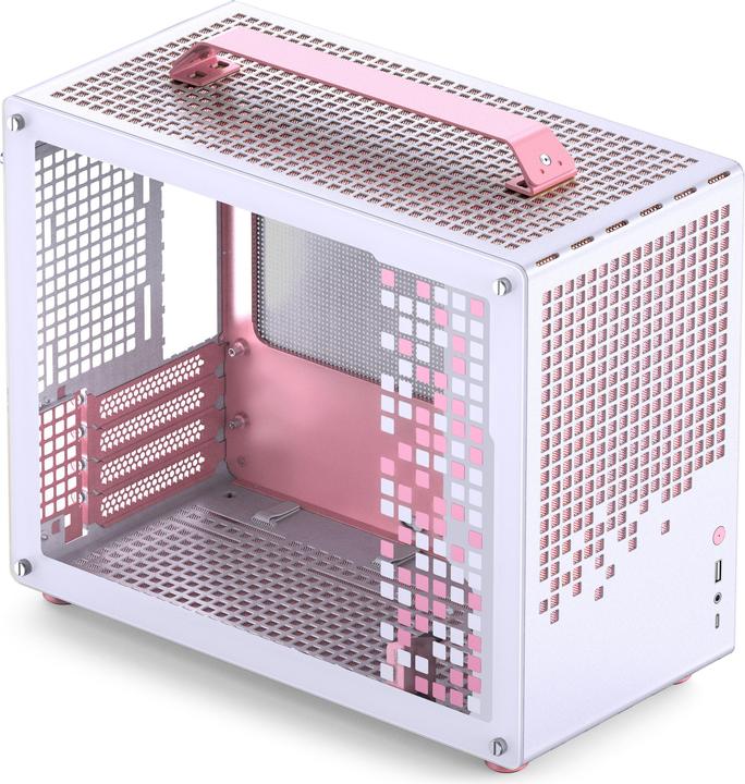 Actual product image Jonsplus MATX Handle Case Z20 - White-Pink (Mini-ITX, mATX)