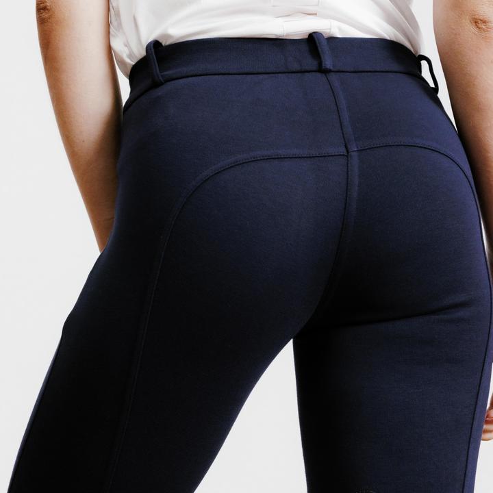 Image du produit Fouganza Culotte d'équitation femme avec renforts aux genoux - 140 bleu marine (140)