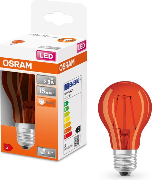 Produktbild Osram Led Star Décor Classic A (E27, 2.50 W, 160 lm, 1 x, G)
