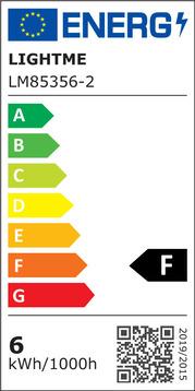 Energy Label LightMe Lampe (B15d, 5.50 W, 575 lm, 1 x, F)