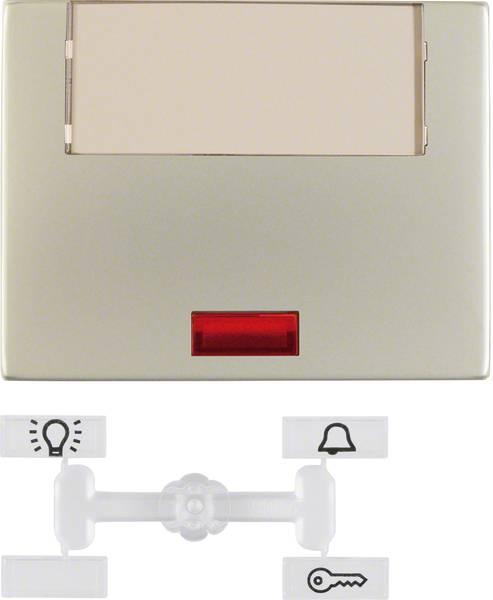 Image du produit Berker Hager K5 - bouton avec objectif Porta Rotulo grand inox
