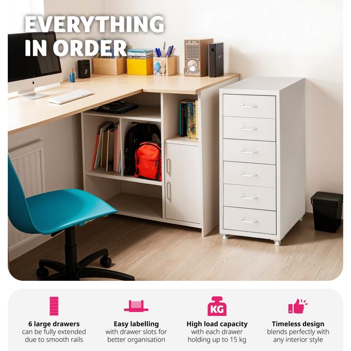 Produktbild tectake Rollcontainer (41 x 28 x 69 cm)