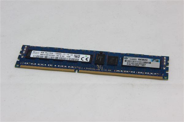Produktbild HPE 8GB 1Rx4 PC3L-12800R-11 Kit (1 x 8GB, 1600 MHz, DDR3-RAM, DIMM)