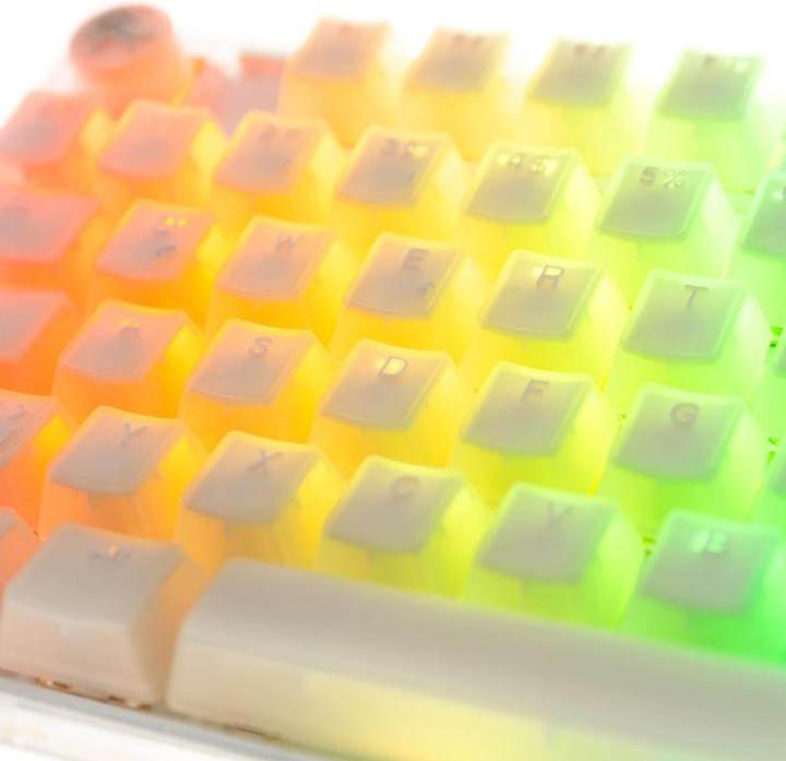Produktbild Ducky One 3 Aura White TKL Gaming Tastatur, RGB LED - MX-Blue (DE, Kabelgebunden)