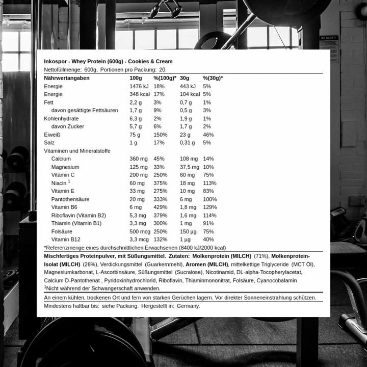 Immagine prodotto Inkospor Proteine del siero del latte (Biscotti e panna, 1 pz., 600 g)
