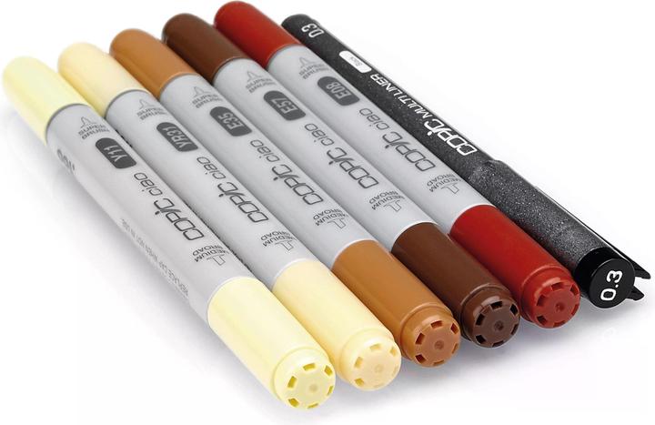 Produktbild Copic Marker ciao, 5+1 Set "Hair Tones 1" (Gelb, Braun, Chamois, 0.30 mm, 6 x)