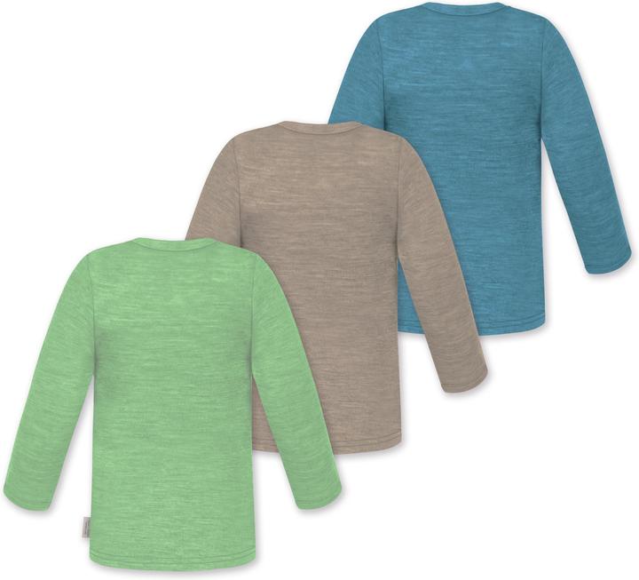 Image du produit Normani Lot de 3 manches longues bébé mérinos "Taupo" - 9475 (62)
