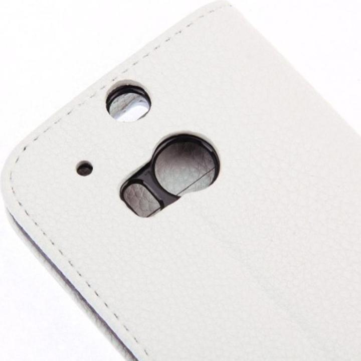 Actual product image König Design Protective PU phone case (flip landscape) for mobile HTC One 2 M8 White (HTC One M8)