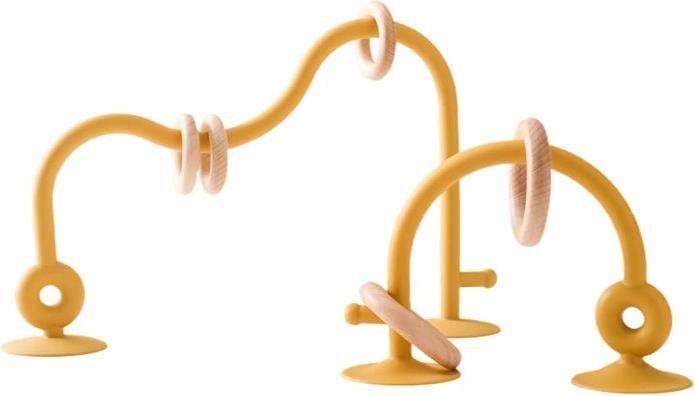 Immagine prodotto Activity Board Anello di legno per bambini, morbido giocattolo da dentizione in silicone senza BPA per bambini che