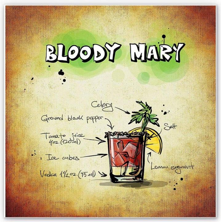 Actual product image Trenddeko Bloody Mary - recipe (30 x 30 cm)