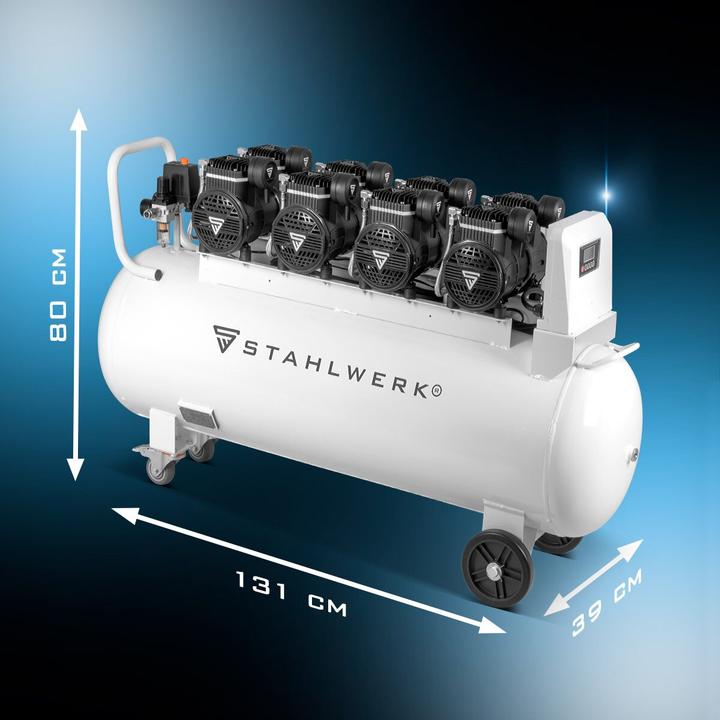 Immagine prodotto Stahlwerk Compressore 10 bar 8,6 hp 6,4 kW 840 l/min 150 l compressore d'aria (10 bar, 150 l)