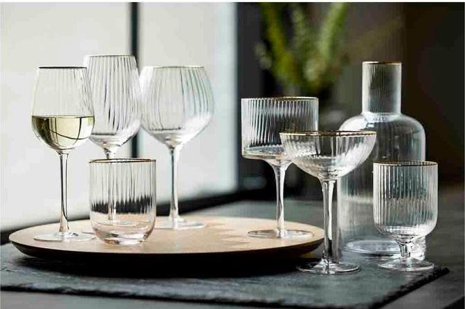 Immagine prodotto Lyngby 30 cl - Vetro - Trasparente/bordo sagomato (30 cl, 4 Occhiali, Set di bicchieri da vino)