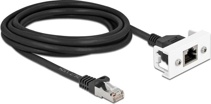 Immagine prodotto Delock Cavo di estensione di rete per Easy 45 modulo S/FTP RJ45 maschio a RJ45 femmina Cat.6A 3 m nero (S/FTP, CAT6a, 3 m)