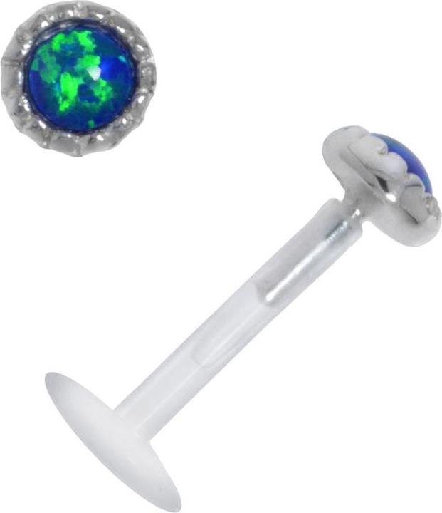 Produktbild Bijouteria Piercing für Lippe/Tragus (Bioplast, Schmuckstein, Silber 925)