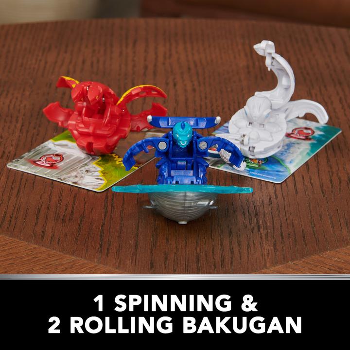 Actual product image Spin Master Bakugan 2023 Starter Pack with 3 Bakugan (incl. 1 Special Attack Dragonoid, 2 Core Balls (Nillious