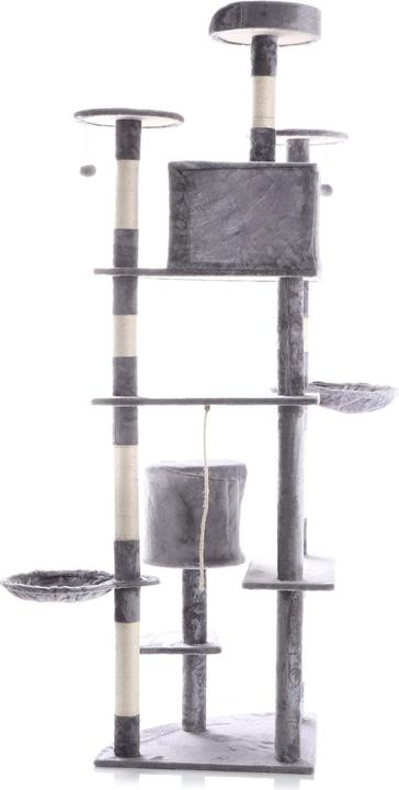 Immagine prodotto Wiltec Tiragraffi angolare grigio 210cm tiragraffi per gatti albero per gatti albero da arrampicata per (210 cm, Grigio)