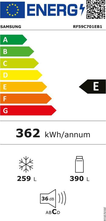 Energy Label Samsung RF59C701EB1/WS (649 l)