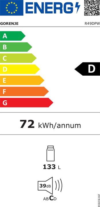 Energie-Label Gorenje R49DPW (133 l)