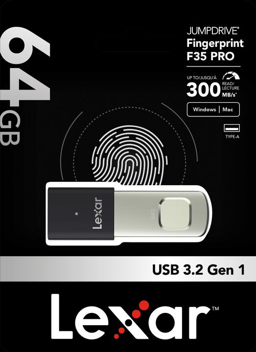 Immagine prodotto Lexar Fingerprint F35 Pro (64 GB, USB 3.2)