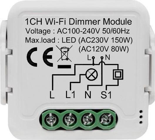 Image du produit Netplus NPLLDIM01 - Module gradateur intelligent 1 canal Wi-Fi (Actionneur de variateur)