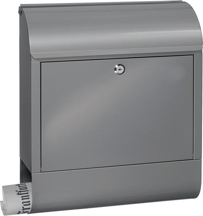 Produktbild Burg Wächter Briefkasten Scandic 825 Si Höhe 460 mm Breite 380 mm Tiefe 125 mm silber Stahl DIN C4