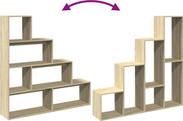 Produktbild VidaXL Raumteiler Bücherregal Standregal Treppenregal 4 Stufen Sonoma-Eiche