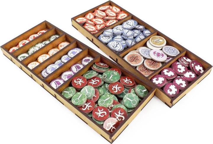 Image du produit Feldherr ARKH - Organisateur de jeu de société pour l'Horreur à Arkham 3ème édition et l'extension Minuit (Bois)