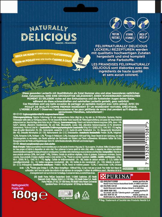 Actual product image Felix Naturally Delicious Chicken (Adult, 1 pcs., 180 g)