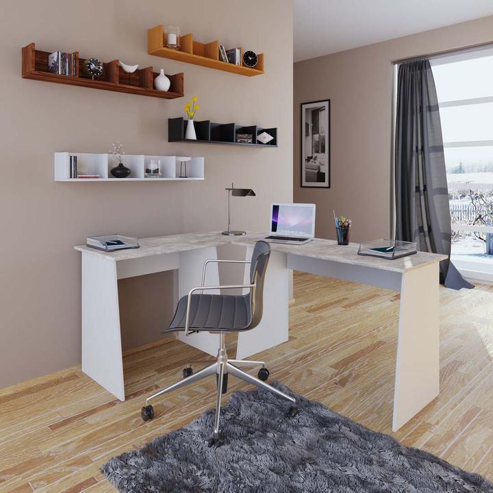 Actual product image VCM Wood corner desk computer table Masola (80 x 50 x 74 cm, 110 x 50 x 74 cm)