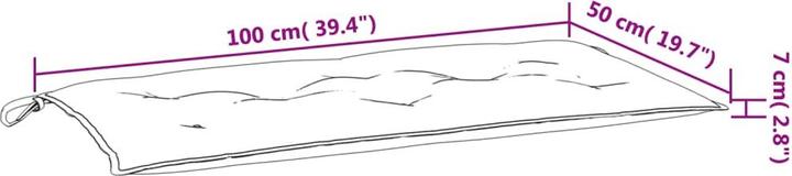 Immagine prodotto VidaXL Tessuto per cuscini di panche da giardino (100 x 50 x 7 cm)