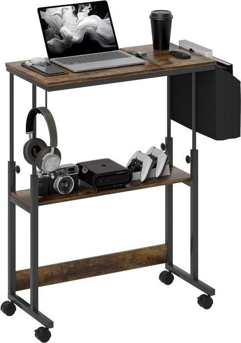 Produktbild Swisshandel24 Höhenverstellbar Schreibtisch, 92 x 40 cm, Computertisch mit Rollen, Plattform