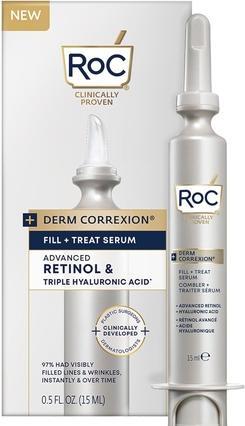 Actual product image Roc Derm Correxion Serum Fill + Treat for Face, Neck, & Jawline Wrinkle Filler Advanced Retinol & Tr (15 ml)