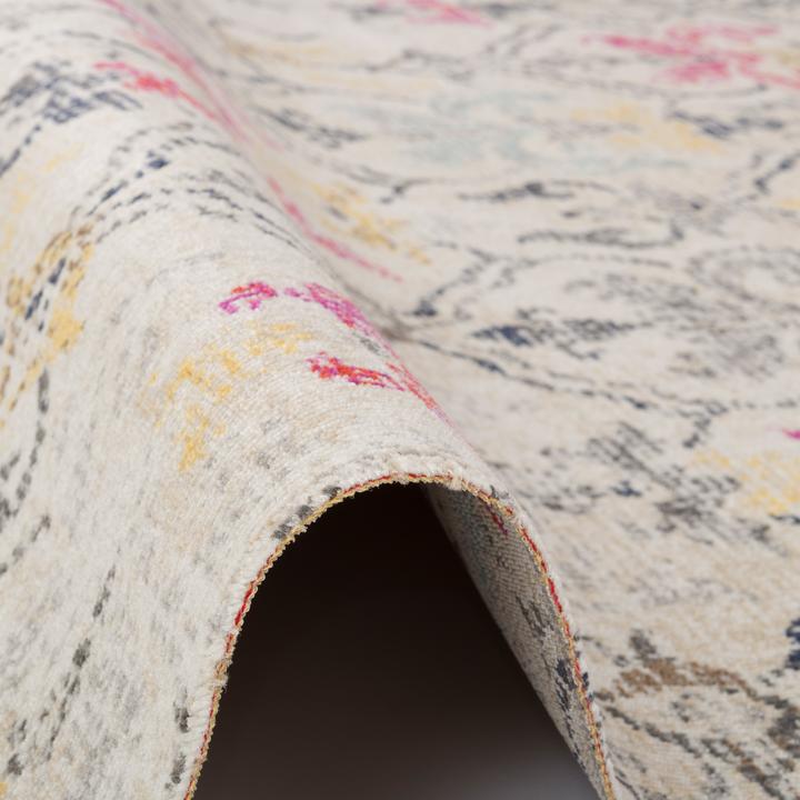 Produktbild Pergamon Kurzflor Designer Teppich Modern Vintage Orient Muster (140 x 200 cm)