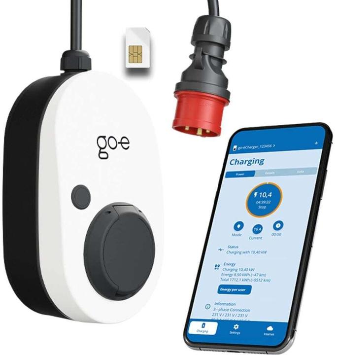 Produktbild Go-E Charger Gemini flex 2.0 GSM 11 kW (Typ 2, 11 kW, 16 A, Fest verdrahtet)