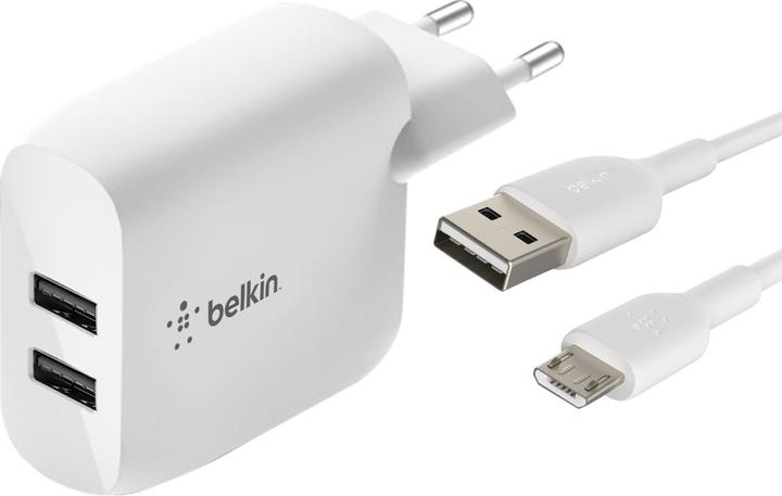 Produktbild Belkin Dual USB-A Ladegerät, 24W incl. Micro-USB Kabel 1 (12 W)