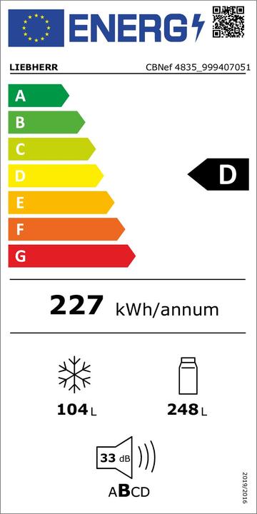 Energy Label Liebherr CBNef4835-21 (352 l)