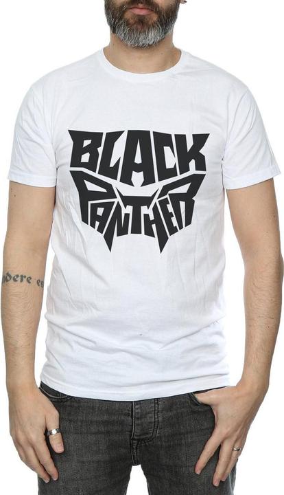 Actual product image Mens Black Panther Worded Emblem T-Shirt (L)