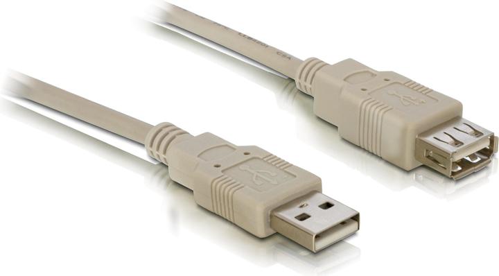 Delock Câble d'extension USB2.0, 3m, beige (3 m, USB 2.0)