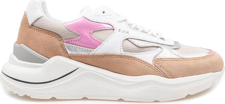 Image du produit D.a.t.e. D.a.t.e fuga sport sneakers in leather and fabric color ivory/pink (42)