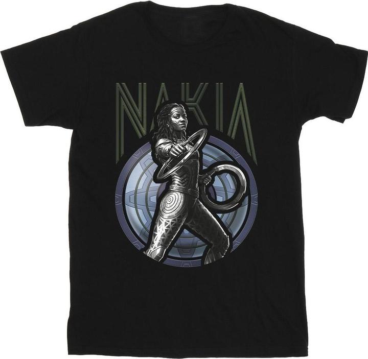 Actual product image Mens Wakanda Forever Nakia Shield T-Shirt (M)
