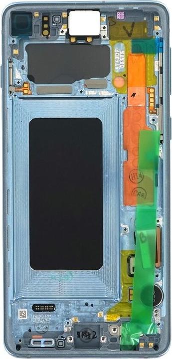 Actual product image Samsung Display unit G973F Galaxy S10 prism blue GH82-18850C + frame (Display, Galaxy S10)