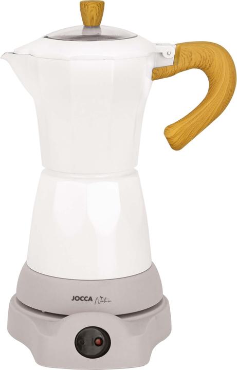 Immagine prodotto Jocca Macchina da caffè espresso elettrica di colore bianco per un massimo di 6 tazze con testina rotante (6 T.)