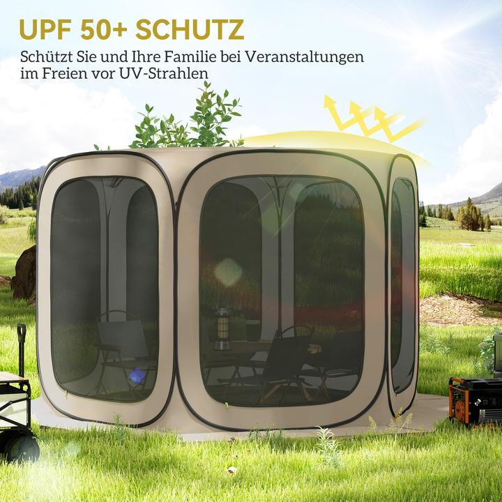 Image du produit Outsunny Campingzelt Oxfordstoff, Stahldraht Khaki (Tente instantanée)